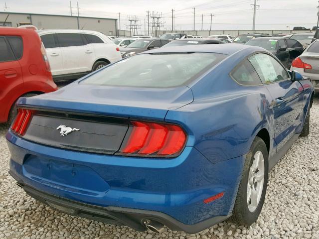 1FA6P8TH6J5108445 - 2018 FORD MUSTANG BLUE photo 4