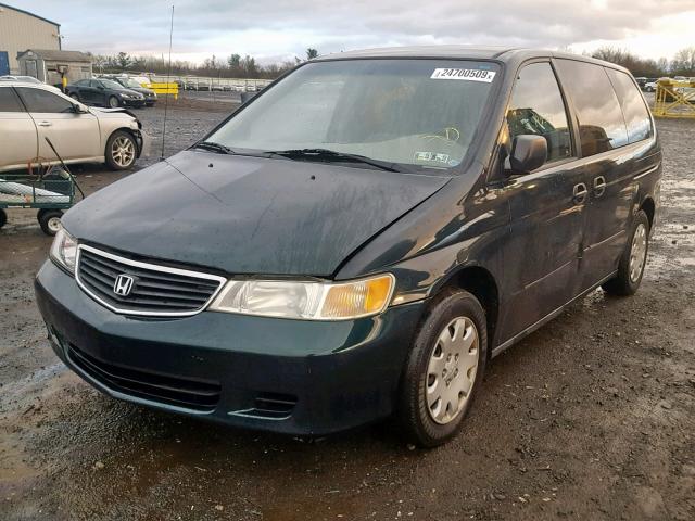 2HKRL18561H599169 - 2001 HONDA ODYSSEY LX GREEN photo 2