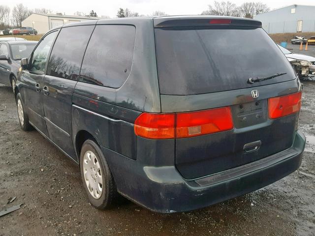 2HKRL18561H599169 - 2001 HONDA ODYSSEY LX GREEN photo 3