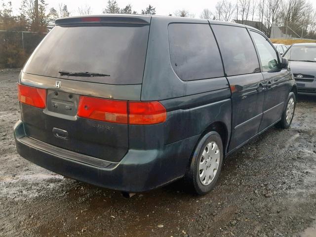 2HKRL18561H599169 - 2001 HONDA ODYSSEY LX GREEN photo 4