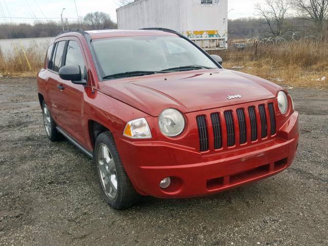 1J8FF47W87D134941 - 2007 JEEP COMPASS RED photo 1