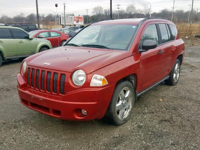 1J8FF47W87D134941 - 2007 JEEP COMPASS RED photo 2