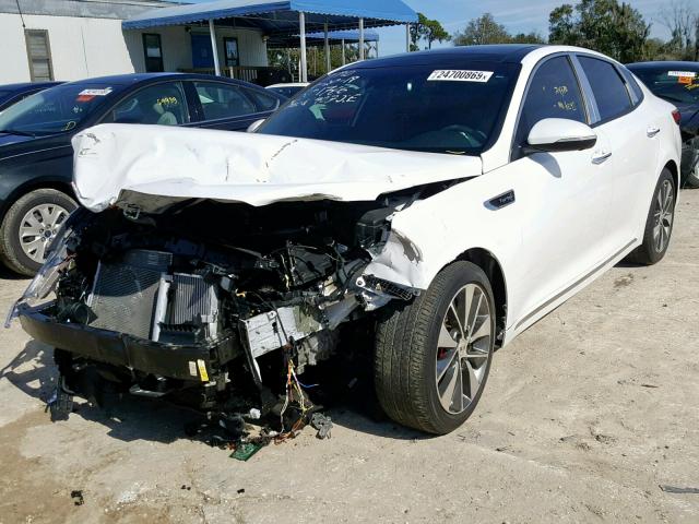 5XXGV4L23GG039033 - 2016 KIA OPTIMA SXL WHITE photo 2