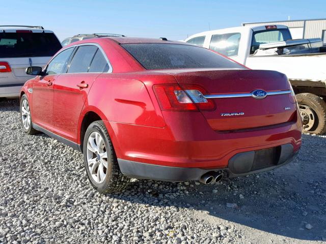 1FAHP2EW5BG180759 - 2011 FORD TAURUS SEL RED photo 3