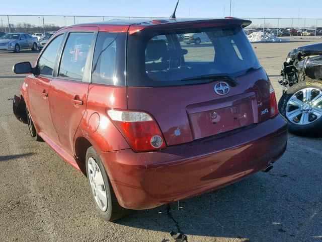 JTKKT624165009099 - 2006 TOYOTA SCION XA MAROON photo 3