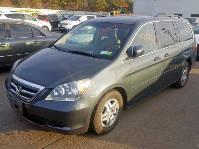 5FNRL38725B049792 - 2005 HONDA ODYSSEY EX GREEN photo 2