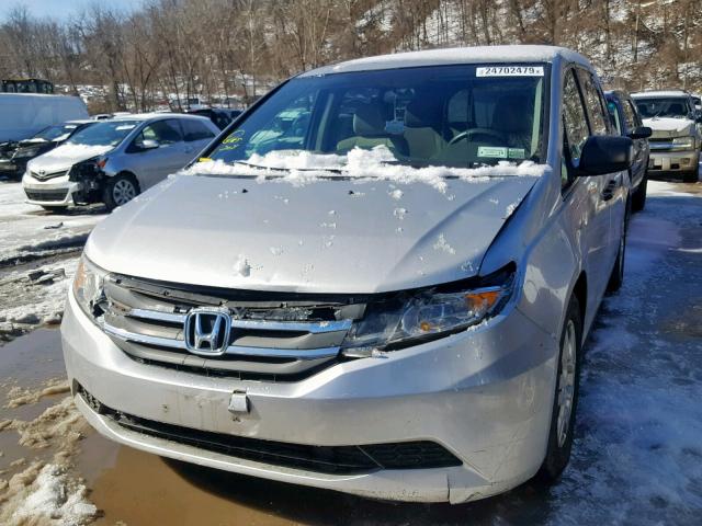 5FNRL5H24CB132749 - 2012 HONDA ODYSSEY LX SILVER photo 2