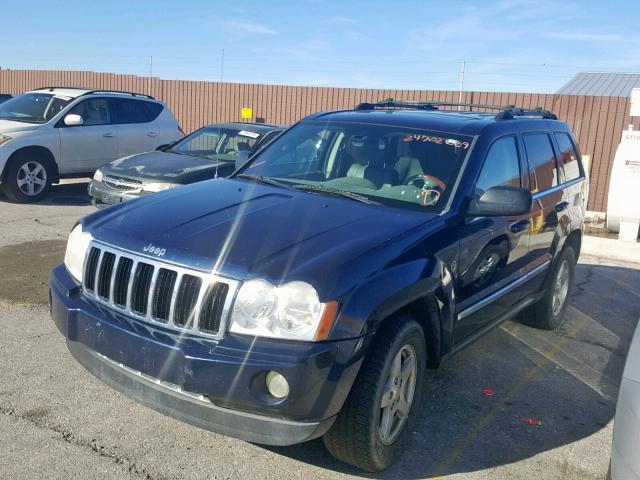 1J8HR58245C614124 - 2005 JEEP GRAND CHER BLUE photo 2