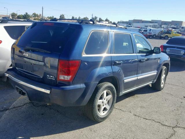 1J8HR58245C614124 - 2005 JEEP GRAND CHER BLUE photo 4