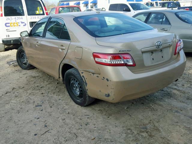 4T1BF3EK9BU587759 - 2011 TOYOTA CAMRY BASE GOLD photo 3