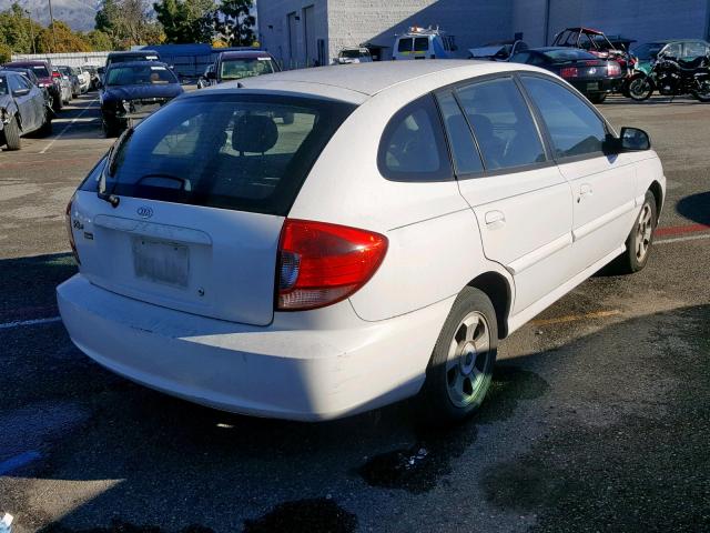 KNADC165756266716 - 2005 KIA RIO CINCO WHITE photo 4