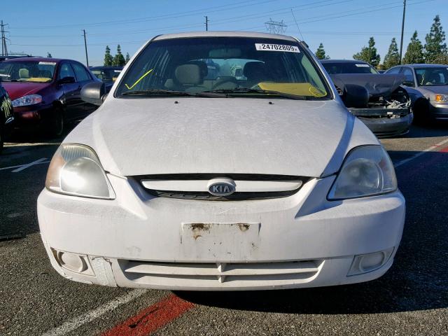 KNADC165756266716 - 2005 KIA RIO CINCO WHITE photo 9