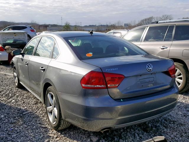 1VWBP7A34CC010035 - 2012 VOLKSWAGEN PASSAT SE GRAY photo 3