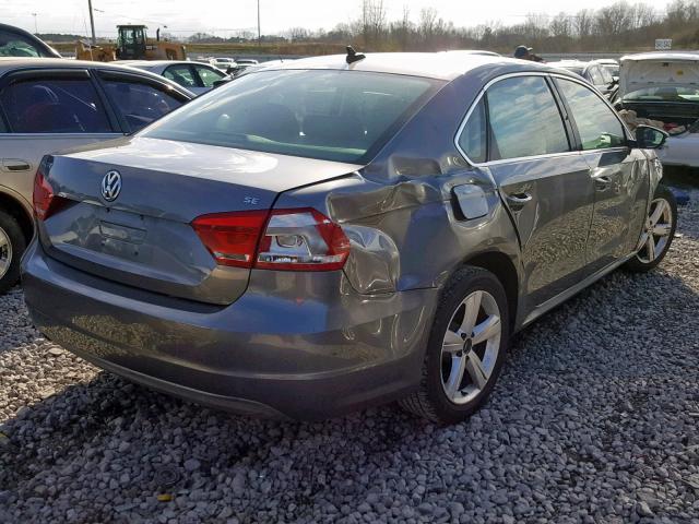 1VWBP7A34CC010035 - 2012 VOLKSWAGEN PASSAT SE GRAY photo 4