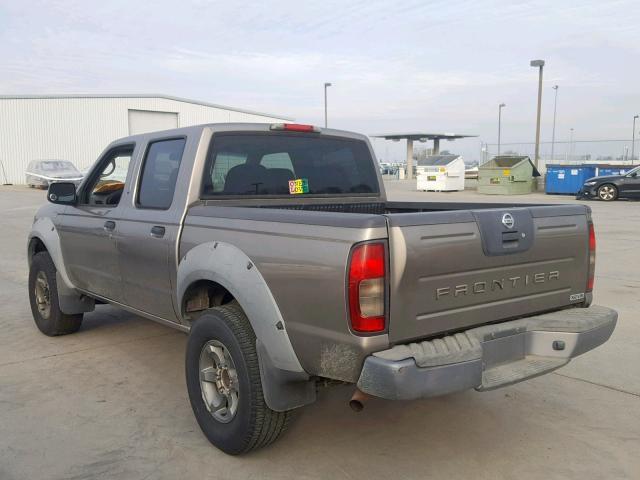 1N6ED27T73C465512 - 2003 NISSAN FRONTIER C GRAY photo 3