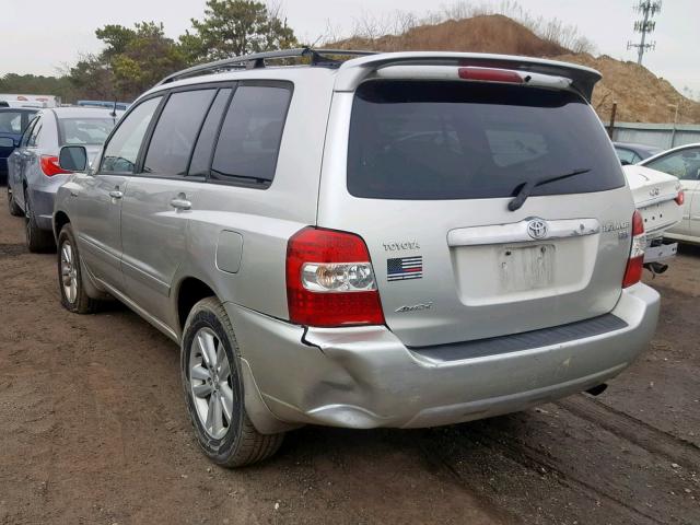 JTEEW21A260009861 - 2006 TOYOTA HIGHLANDER SILVER photo 3