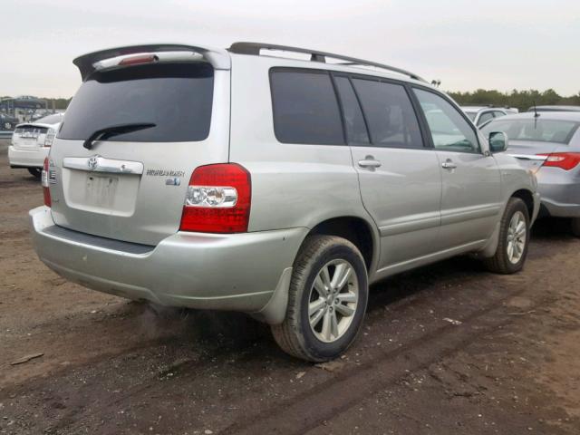 JTEEW21A260009861 - 2006 TOYOTA HIGHLANDER SILVER photo 4