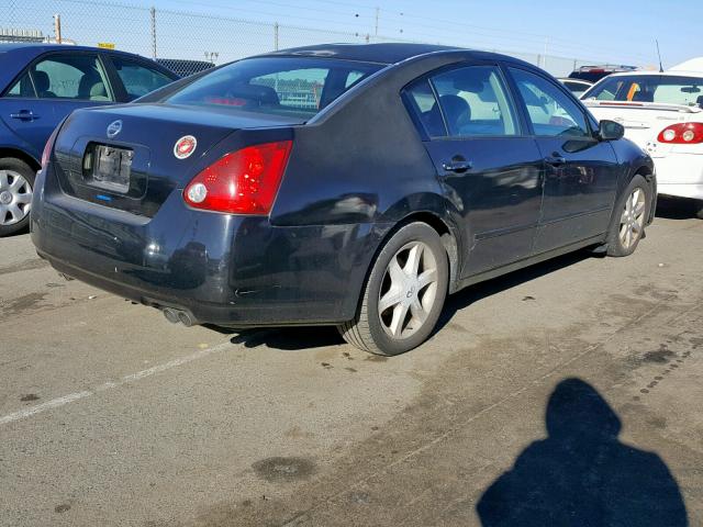 1N4BA41E04C929526 - 2004 NISSAN MAXIMA SE BLACK photo 4