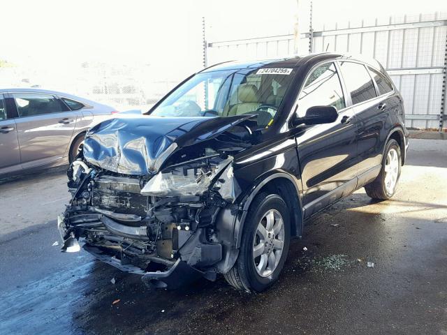 5J6RE387X9L004932 - 2009 HONDA CR-V EXL BLACK photo 2