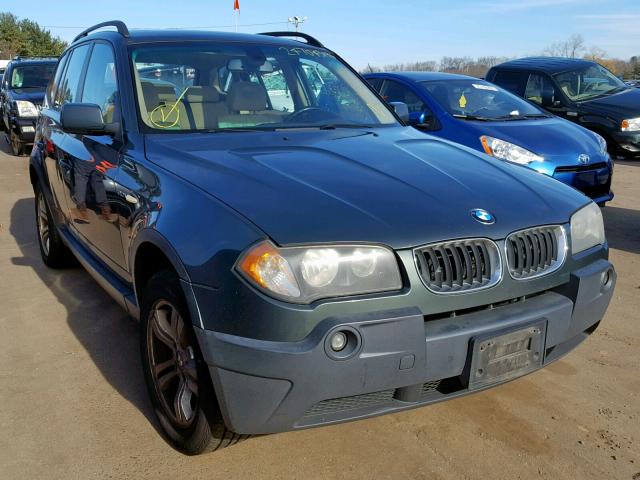 WBXPA93495WD24508 - 2005 BMW X3 3.0I GREEN photo 1