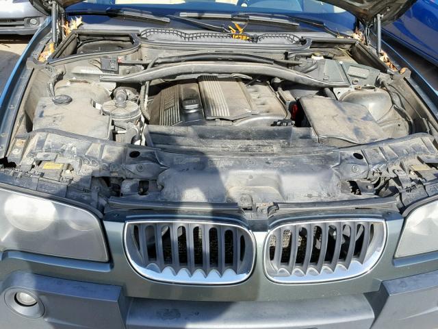 WBXPA93495WD24508 - 2005 BMW X3 3.0I GREEN photo 7