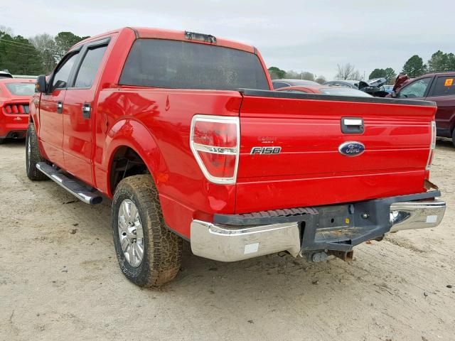 1FTPW12VX9FB14741 - 2009 FORD F150 SUPER RED photo 3