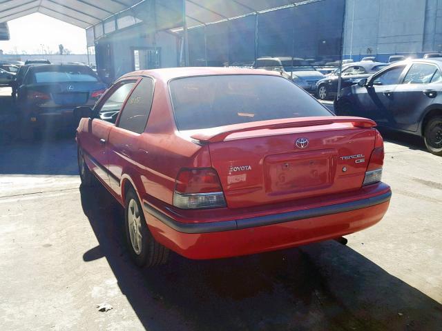 JT2AC52L4W0304661 - 1998 TOYOTA TERCEL CE RED photo 3