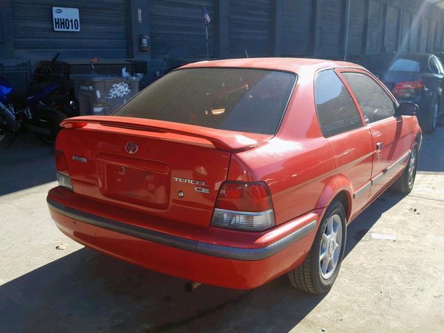 JT2AC52L4W0304661 - 1998 TOYOTA TERCEL CE RED photo 4