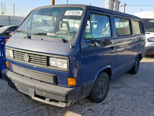 WV2YB0257LH056613 - 1990 VOLKSWAGEN VANAGON BU BLUE photo 2