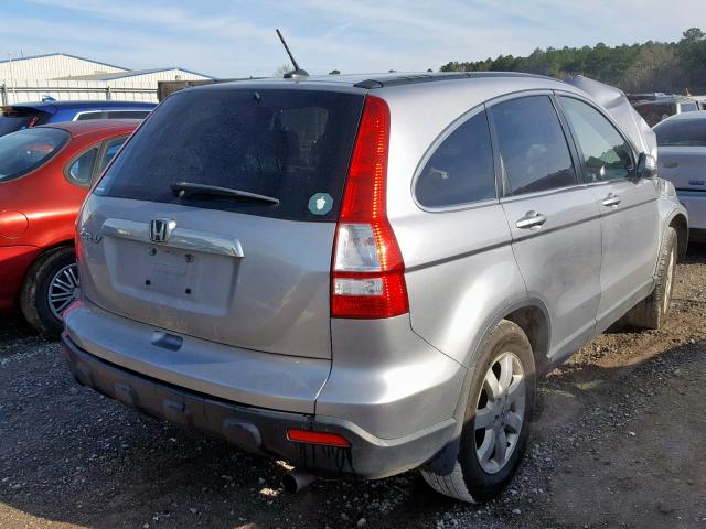 JHLRE38748C018381 - 2008 HONDA CR-V EXL SILVER photo 4