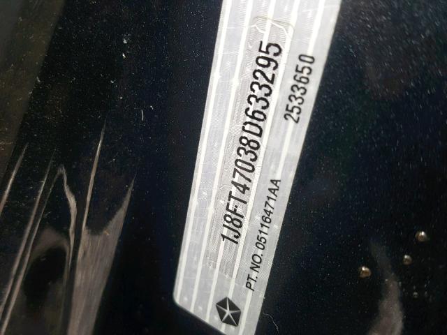 1J8FT47038D633295 - 2008 JEEP COMPASS SP 蓝色 照片 10