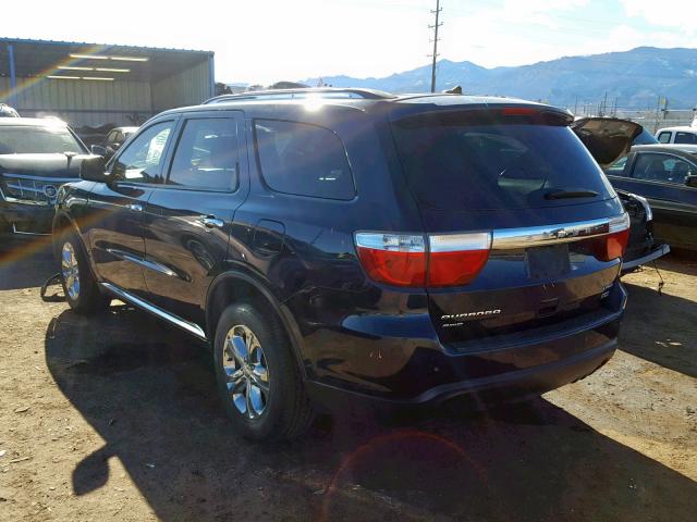 1C4RDJDG1DC659962 - 2013 DODGE DURANGO CR BLUE photo 3