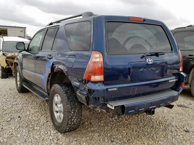 JTEZU14R638009085 - 2003 TOYOTA 4RUNNER SR BLUE photo 3