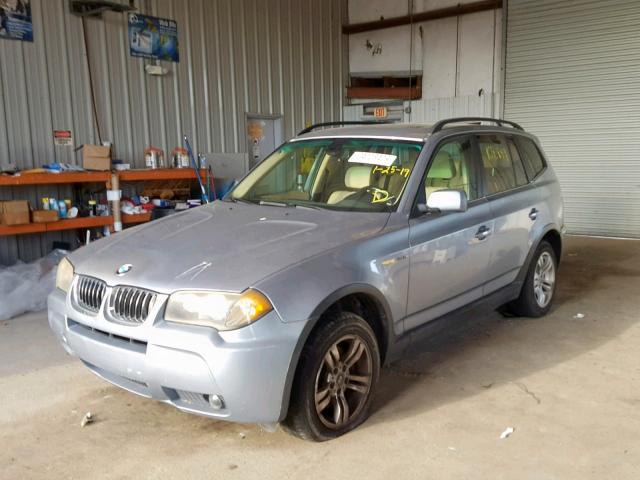 WBXPA93406WG86177 - 2006 BMW X3 3.0I BLUE photo 2