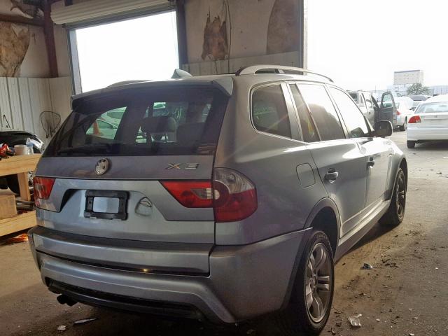 WBXPA93406WG86177 - 2006 BMW X3 3.0I BLUE photo 4