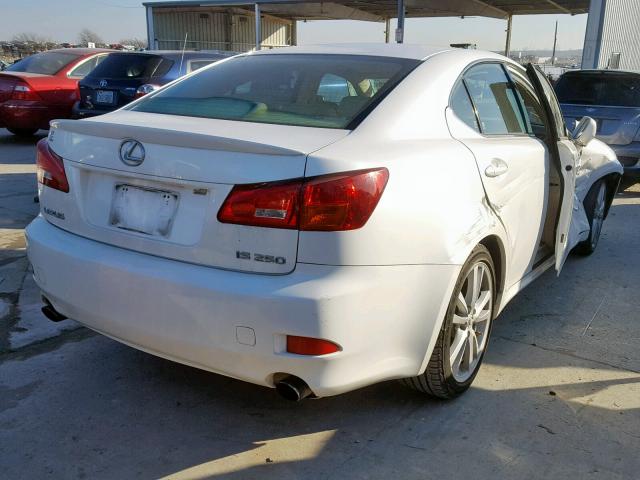 JTHBK262562005729 - 2006 LEXUS IS 250 WHITE photo 4