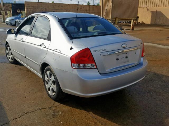 KNAFE221895655906 - 2009 KIA SPECTRA EX SILVER photo 3