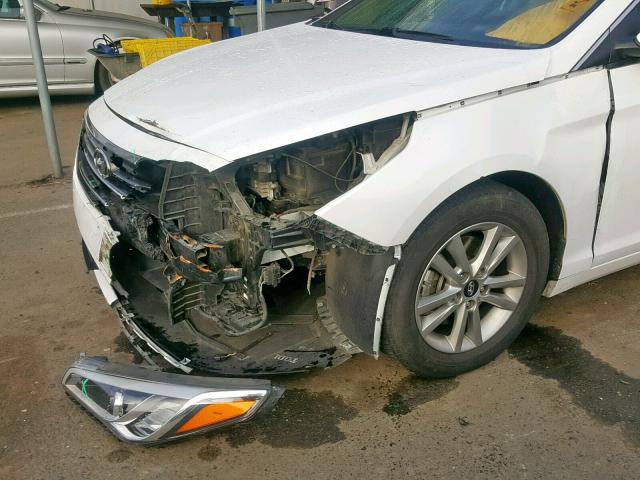 5NPE24AA0FH154623 - 2015 HYUNDAI SONATA ECO WHITE photo 9