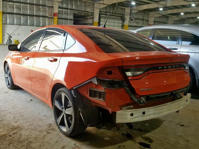 1C3CDFBB7FD414692 - 2015 DODGE DART SXT ORANGE photo 3