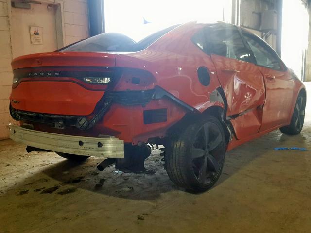 1C3CDFBB7FD414692 - 2015 DODGE DART SXT ORANGE photo 4