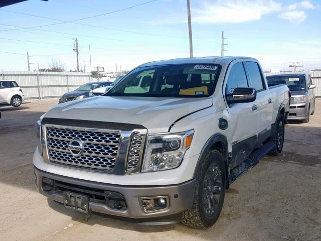 1N6AA1E69HN528412 - 2017 NISSAN TITAN PLAT WHITE photo 2