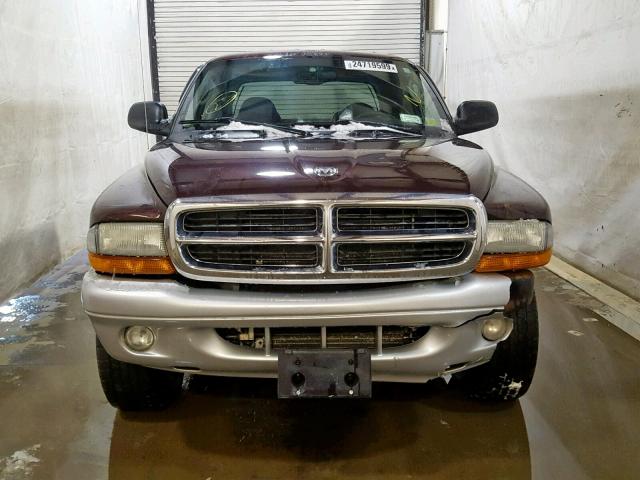 1D7HG48N64S574401 - 2004 DODGE DAKOTA QUA MAROON photo 9