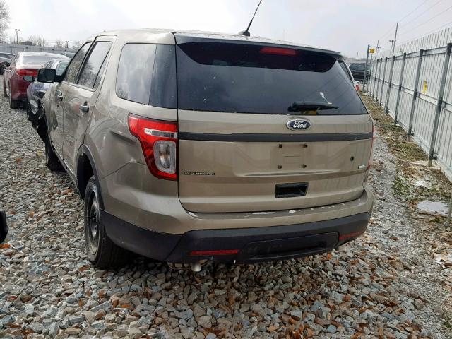 1FM5K8AR7EGB63685 - 2014 FORD EXPLORER P GOLD photo 3