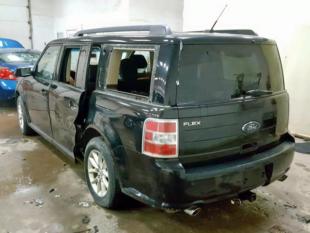 2FMGK5B87DBD27293 - 2013 FORD FLEX SE BLACK photo 3