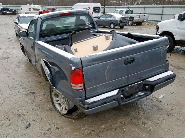 1D7GG16X23S375133 - 2003 DODGE DAKOTA SXT GRAY photo 3