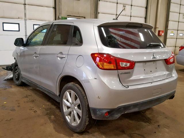 4A4AR4AU2DE009612 - 2013 MITSUBISHI OUTLANDER SILVER photo 3