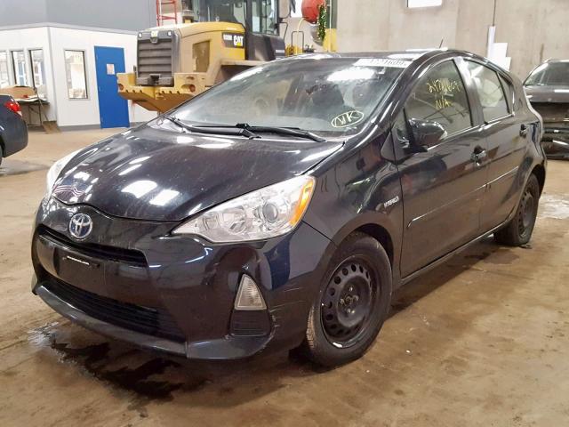 JTDKDTB35C1516066 - 2012 TOYOTA PRIUS C BLACK photo 2