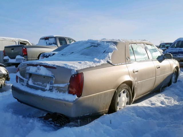 1G6KE57Y1YU292297 - 2000 CADILLAC DEVILLE DH BEIGE photo 4