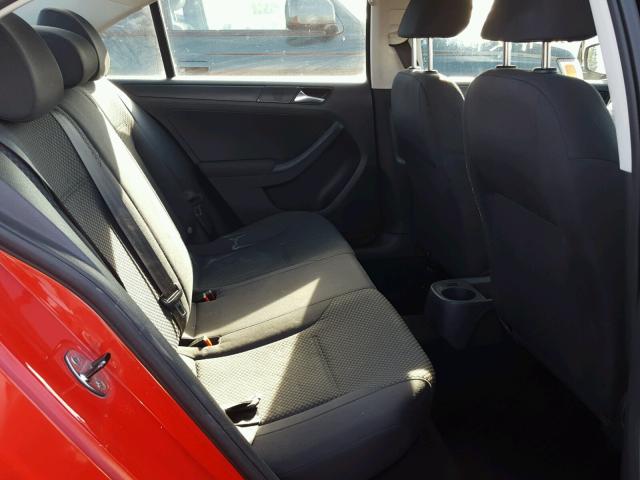 3VW2K7AJ4CM316048 - 2012 VOLKSWAGEN JETTA BASE Կարմիր լուսանկար 6