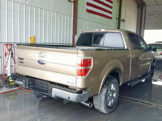 1FTFW1CF2DKE75917 - 2013 FORD F150 SUPER GOLD photo 4